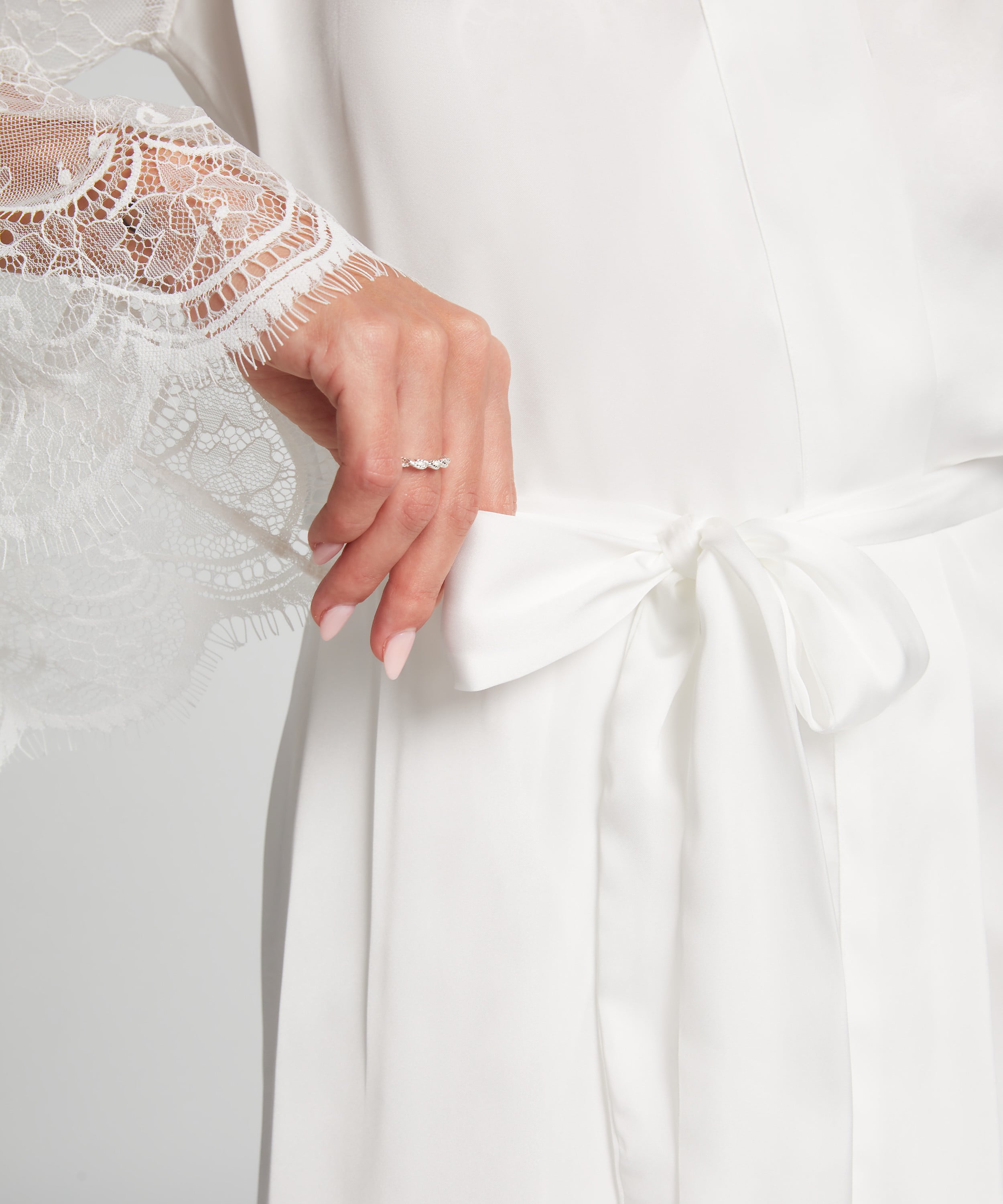 Satin Trim Kimono main image 0